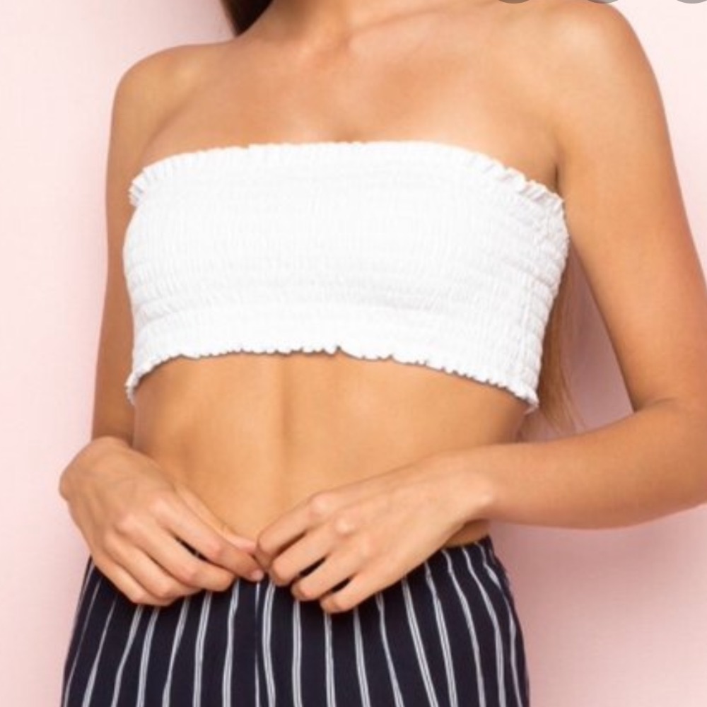 NWOT Brandy Melville White Tube Top - Picture 2 of 5